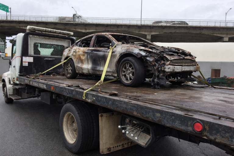 Scrap Tesla EV removal from Burnaby